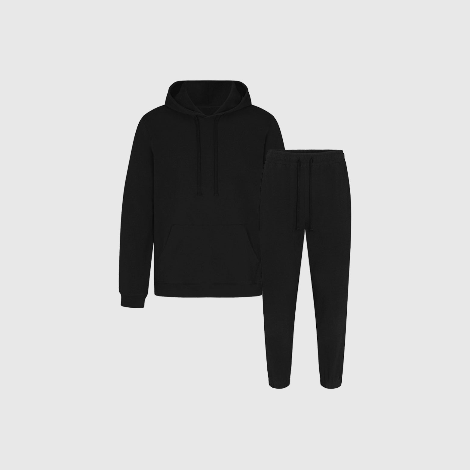 Black Hoodie Jogger Set – Built Different - Main Image
