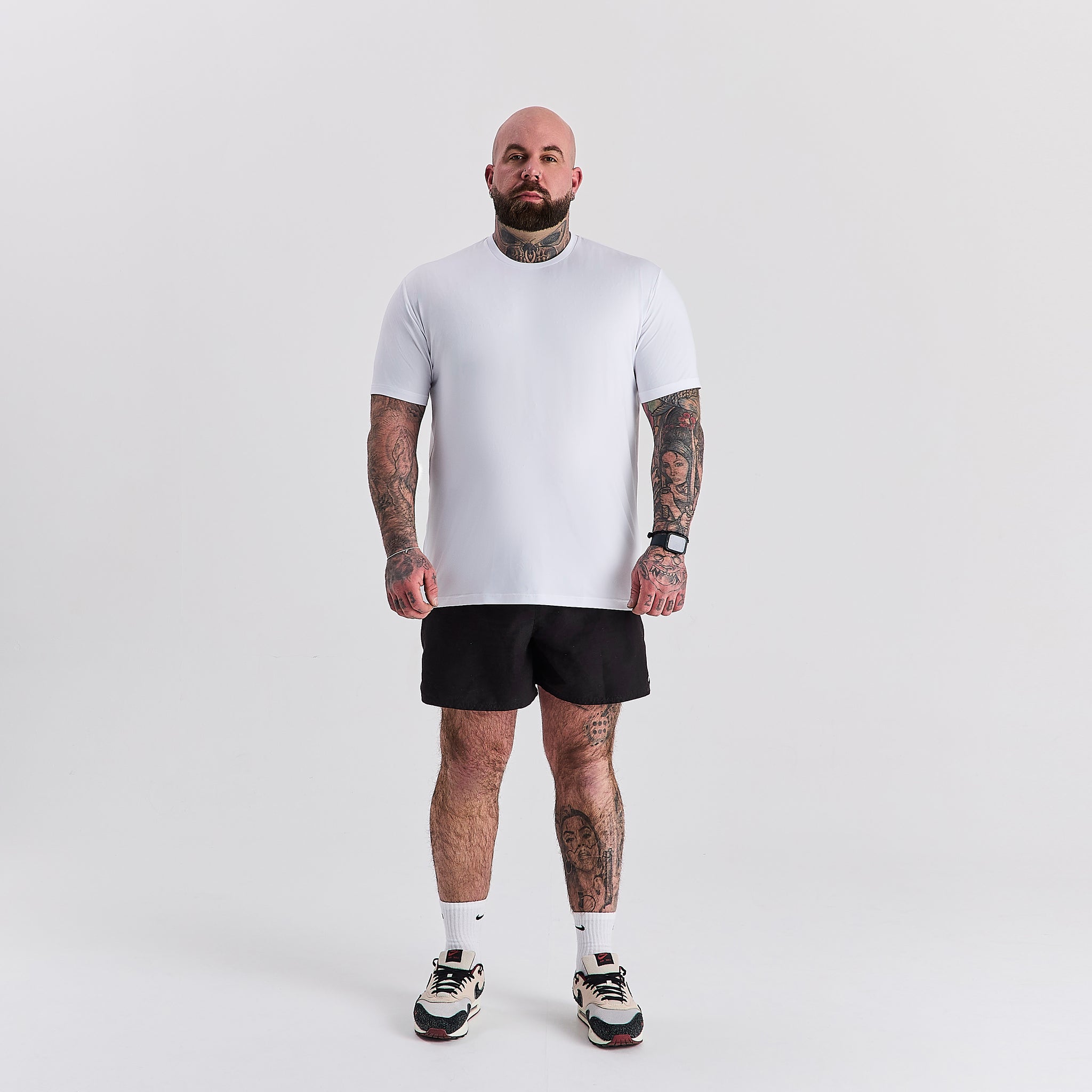 Load image into Gallery viewer, White Active Crew Neck