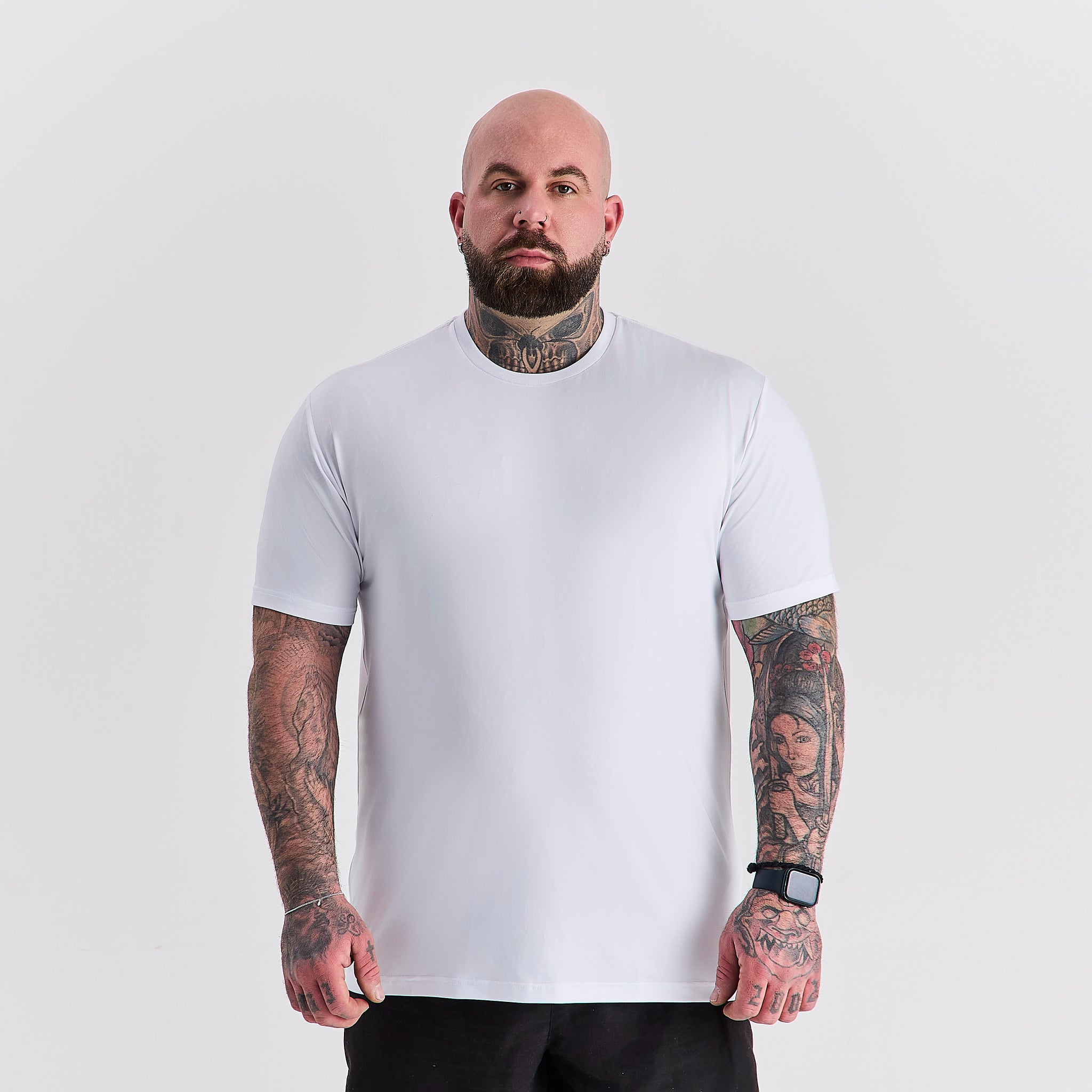 Load image into Gallery viewer, White Active Crew Neck