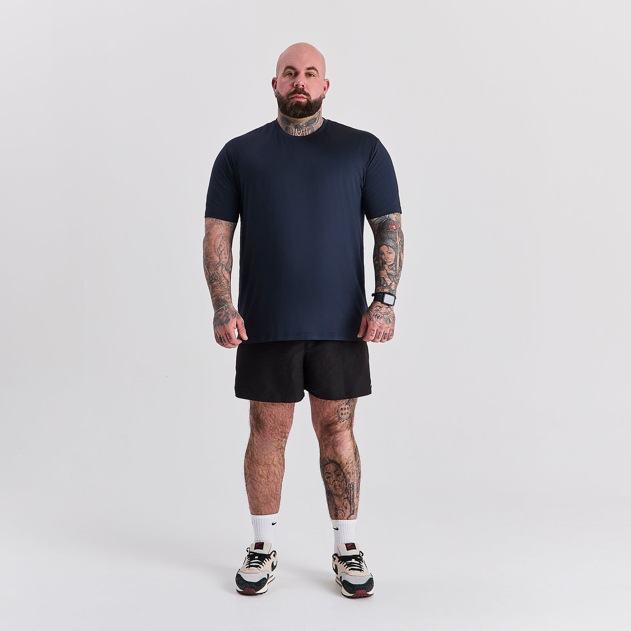 Load image into Gallery viewer, Navy Active Crew Neck