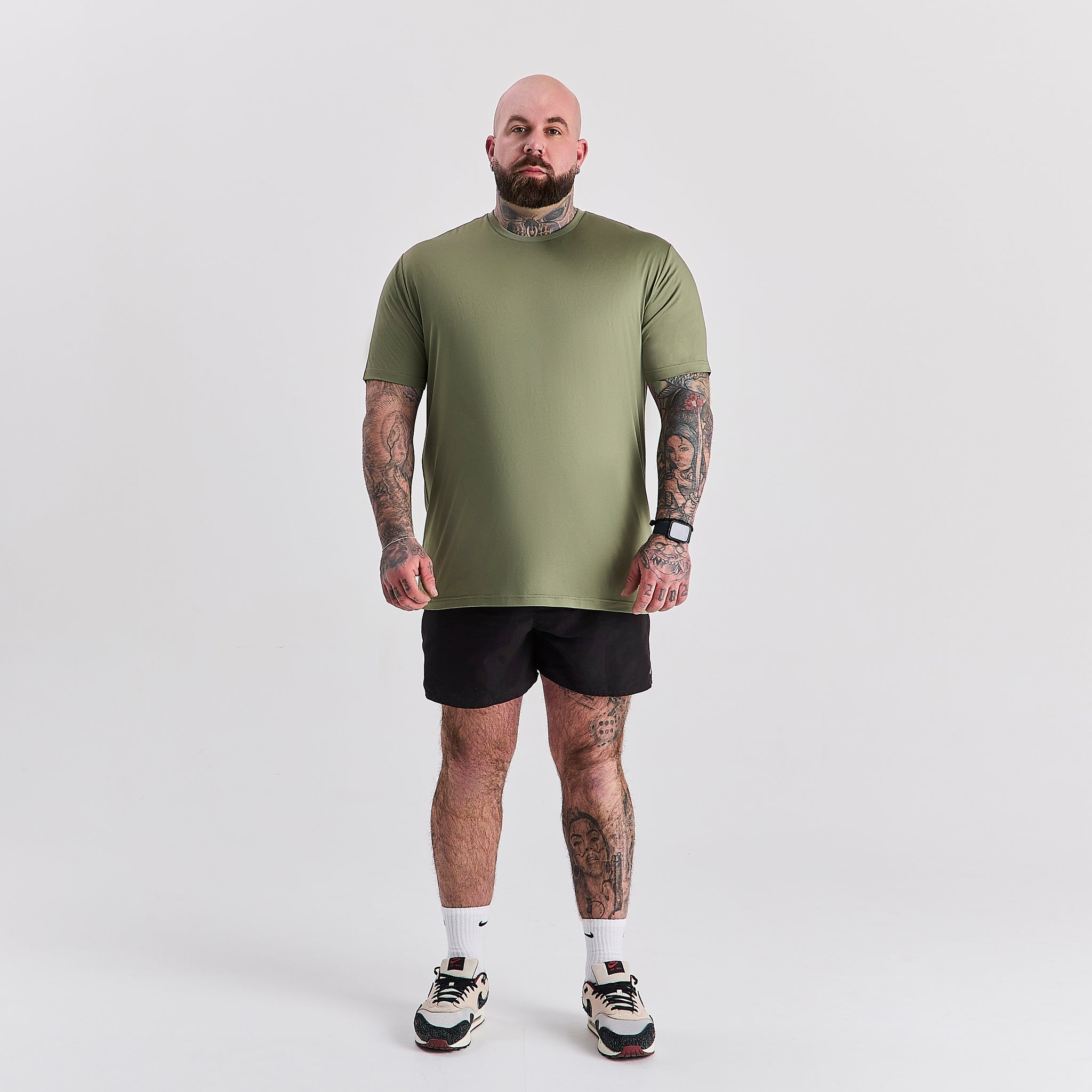 Load image into Gallery viewer, Khaki Active Crew Neck