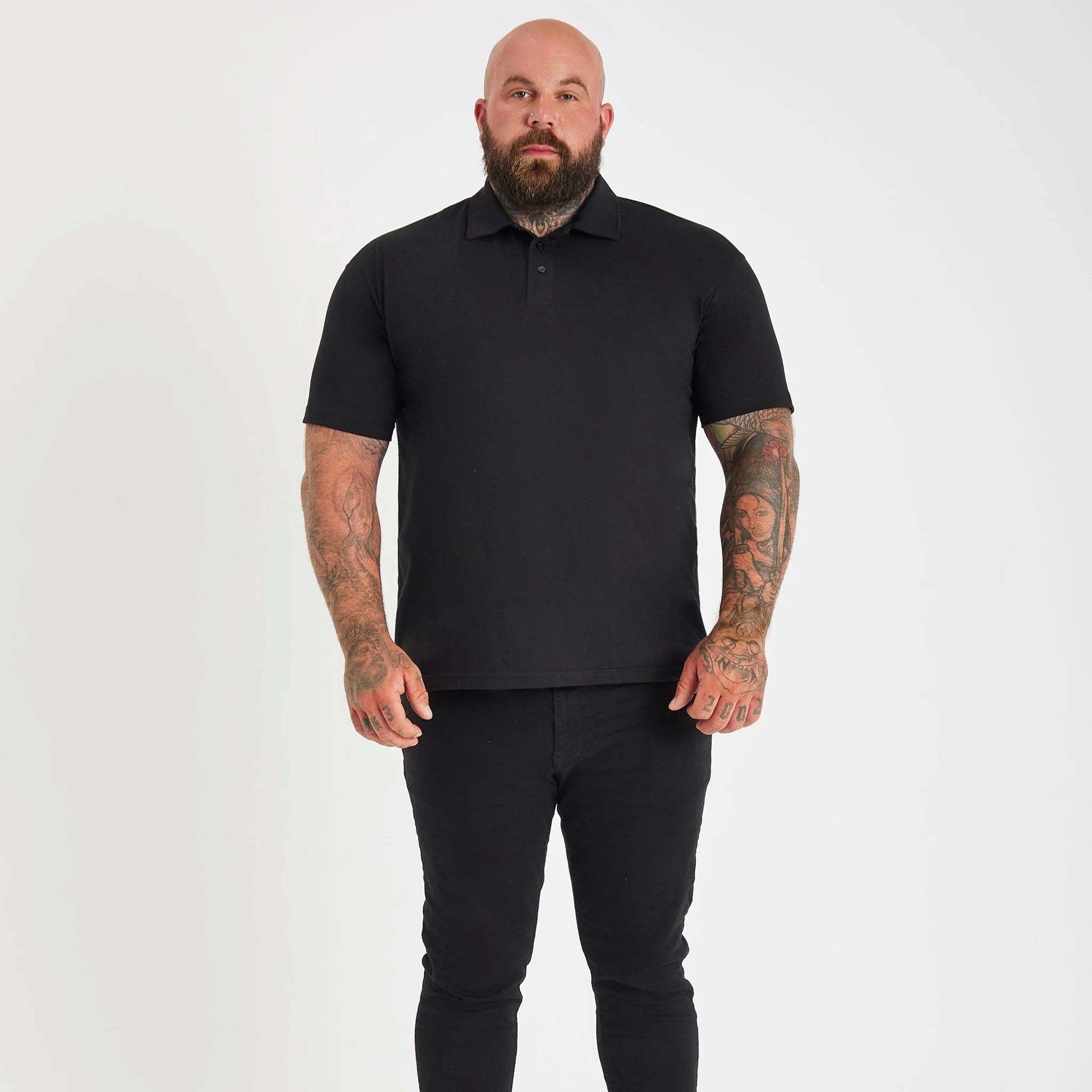 Load image into Gallery viewer, Tall Black Polo