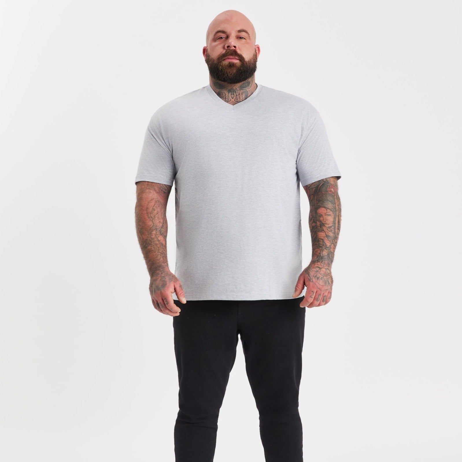 Load image into Gallery viewer, Heather Grey V-Neck