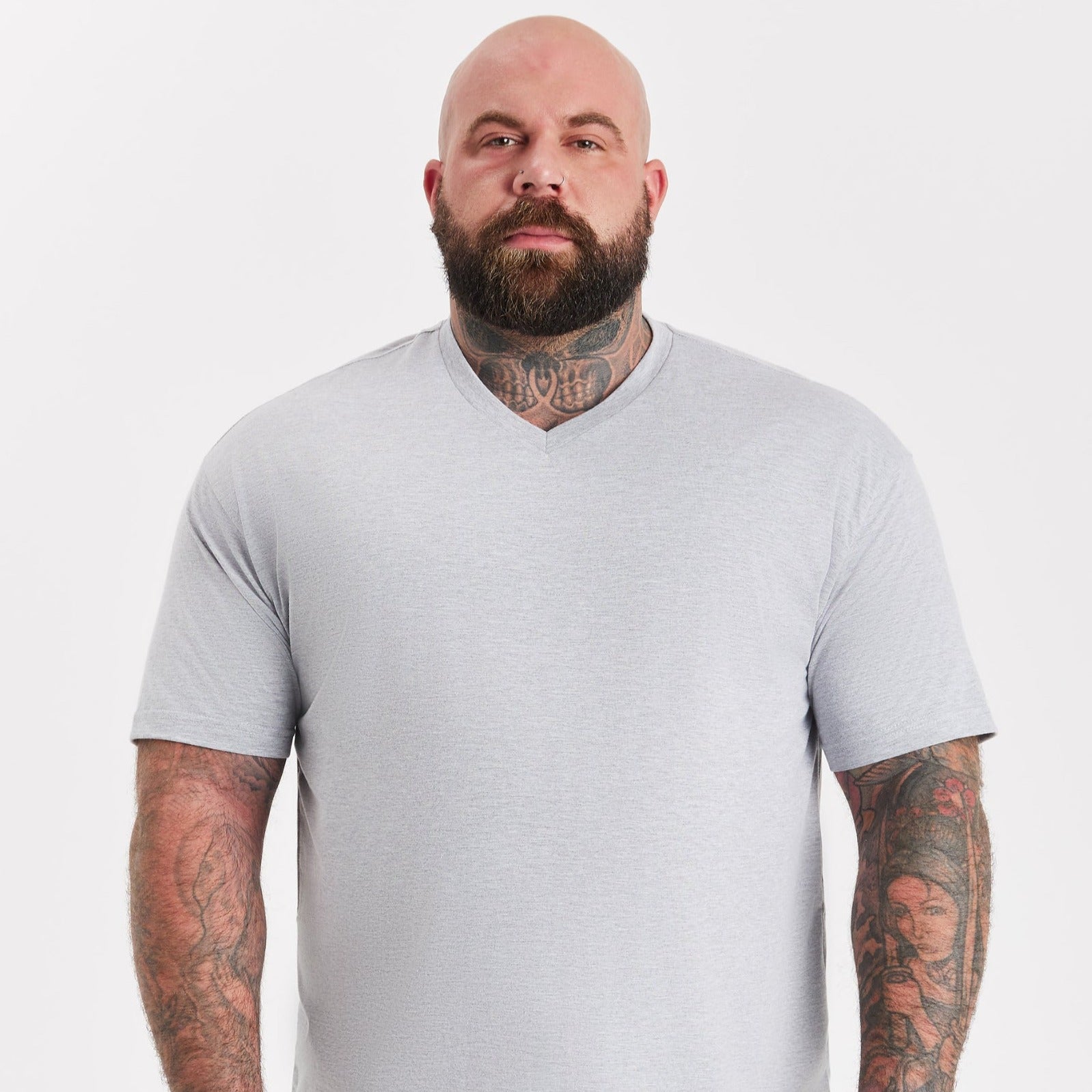 Load image into Gallery viewer, Heather Grey V-Neck