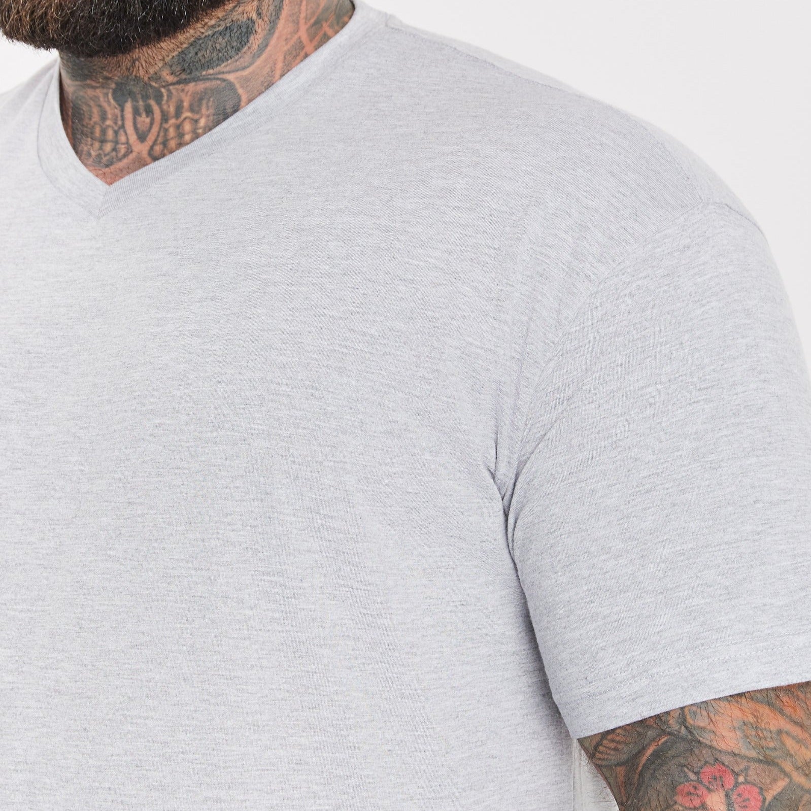 Load image into Gallery viewer, Heather Grey V-Neck