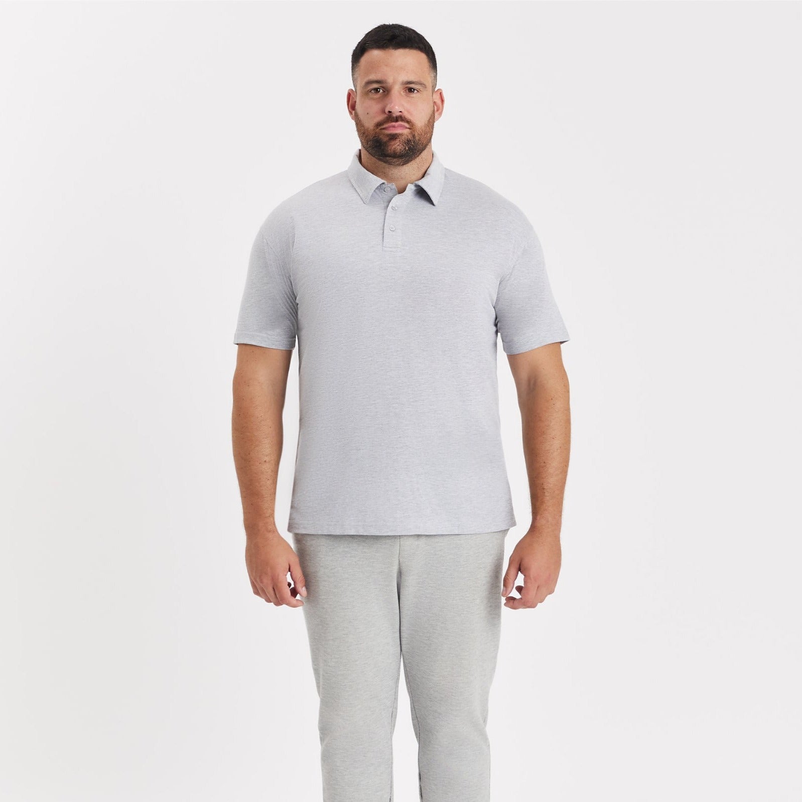Load image into Gallery viewer, Heather Grey Polo