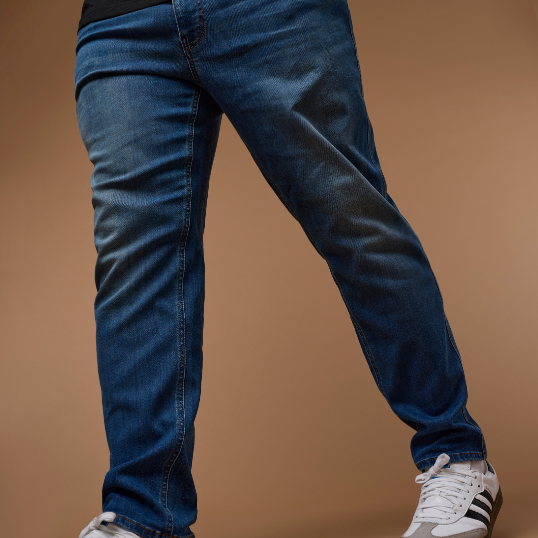 Load image into Gallery viewer, Dark Blue Comfort Jeans