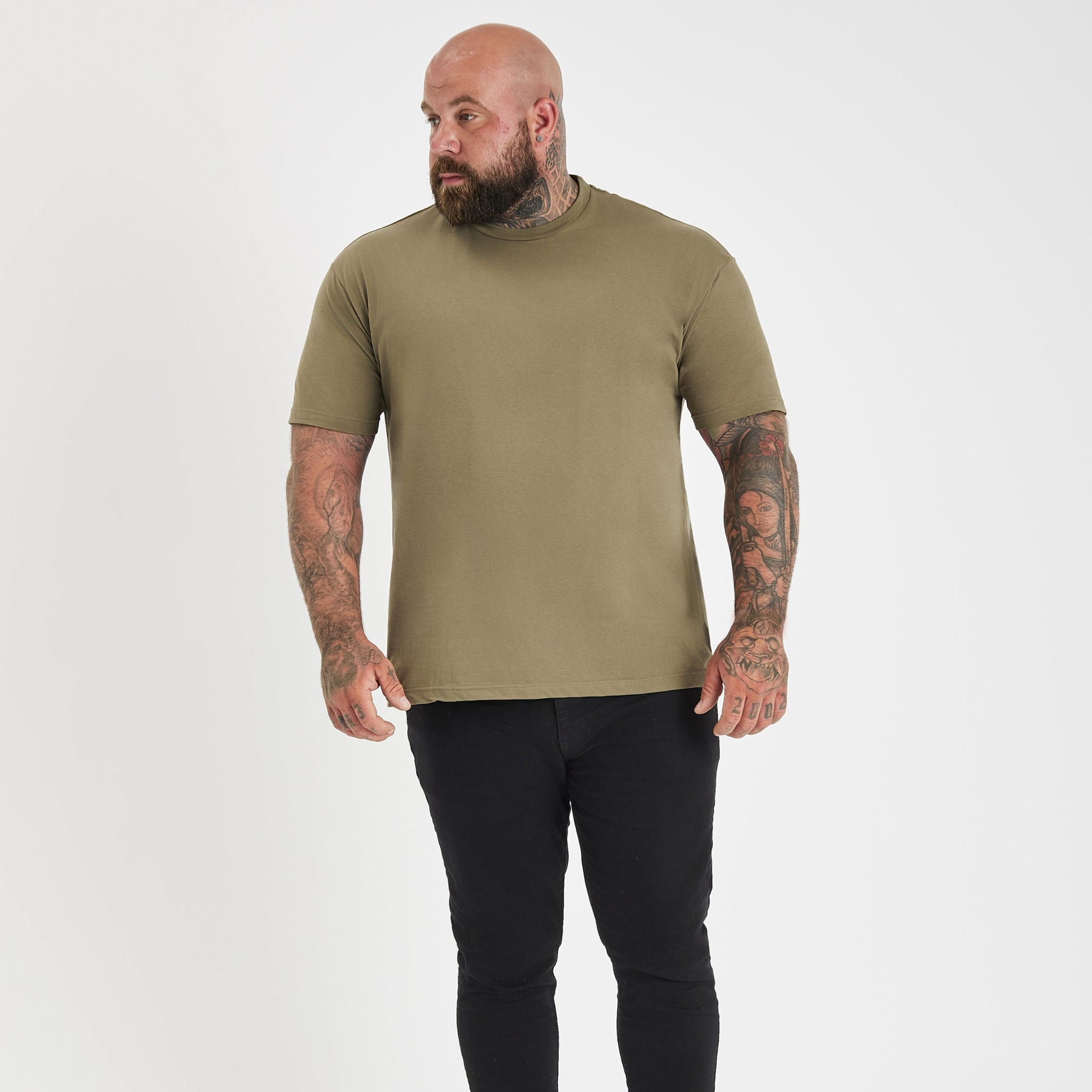 Load image into Gallery viewer, Tall Khaki Crew Neck