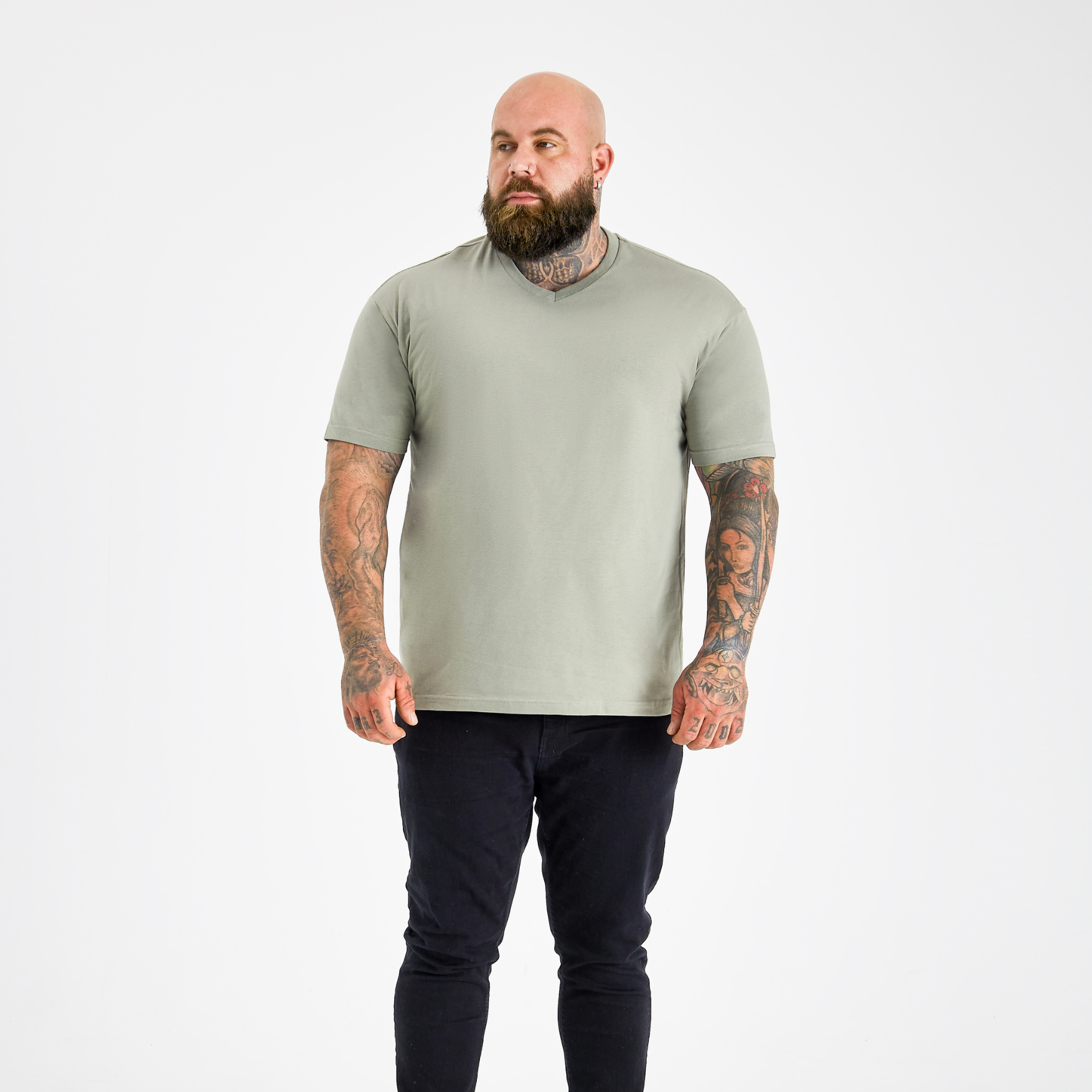 Load image into Gallery viewer, Shadow Green V-Neck