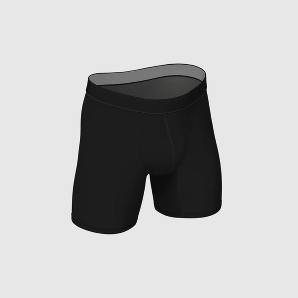 Black Anti-Chafe Bamboo Boxer Briefs 6-Pack