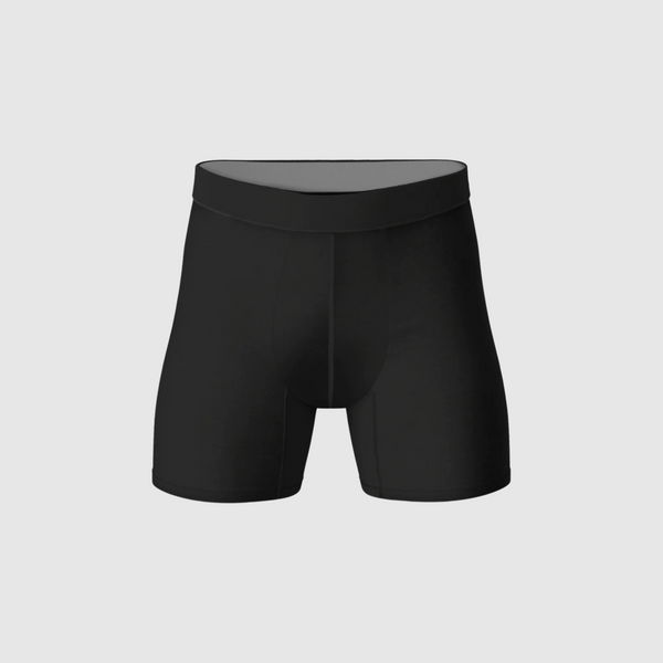 Black Anti-Chafe Bamboo Boxer Briefs