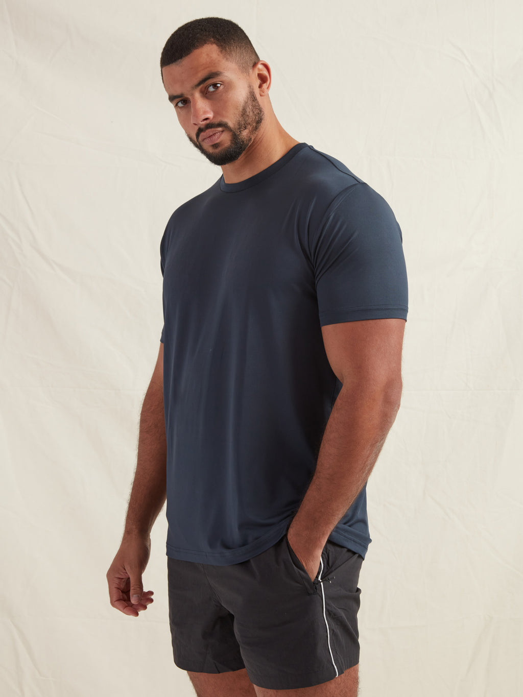 Navy Active Crew Neck T-Shirt