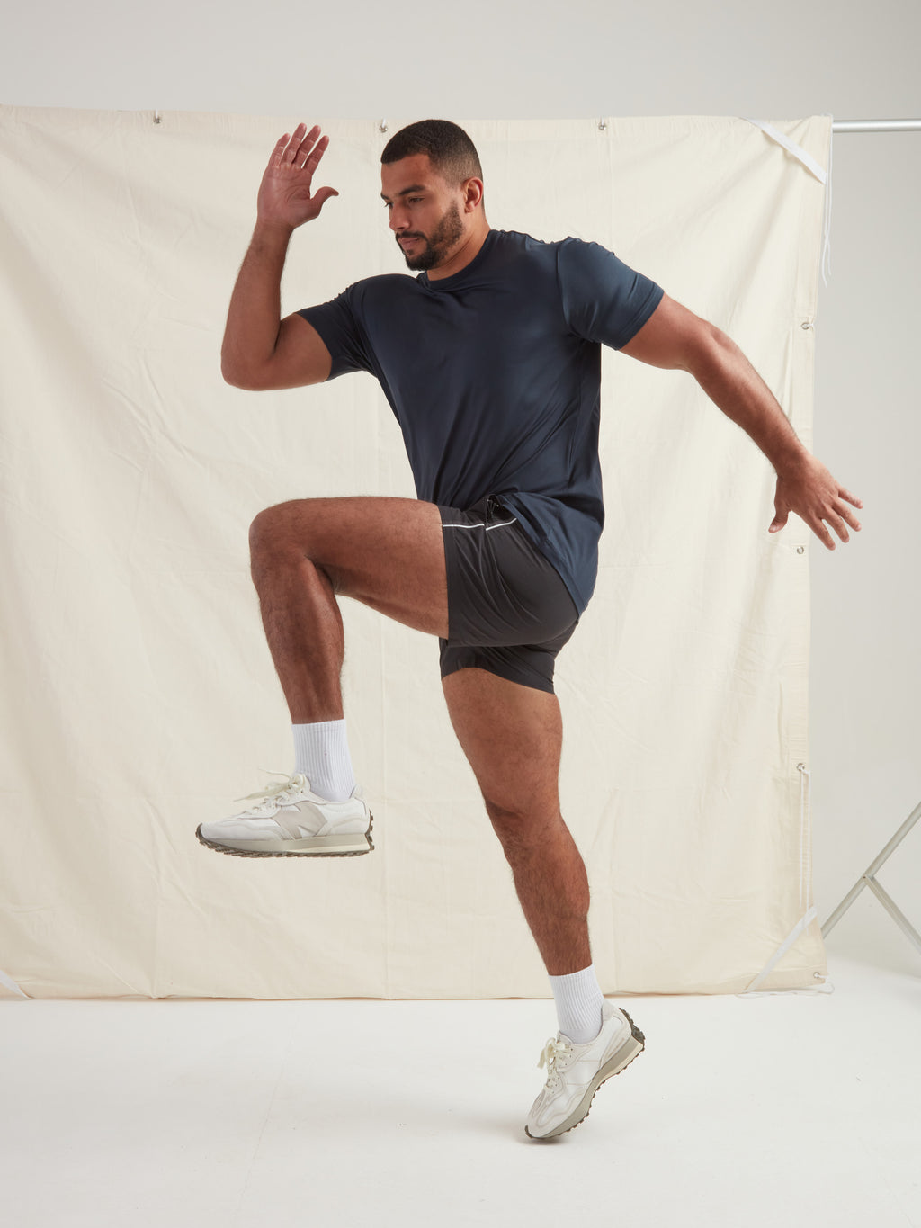 Navy Active Crew Neck T-Shirt
