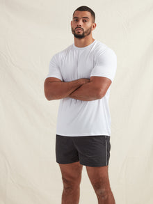 White Active Crew Neck T-Shirt