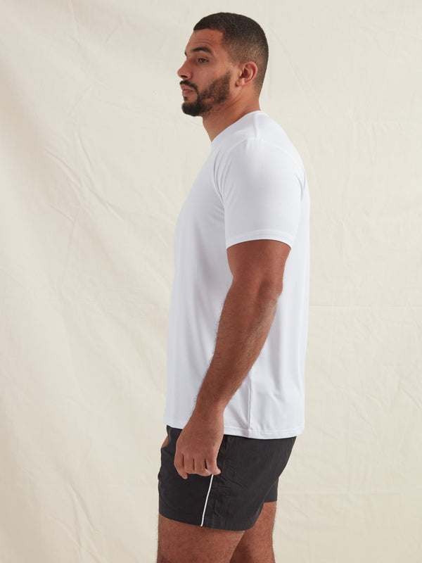 White Active Crew Neck T-Shirt