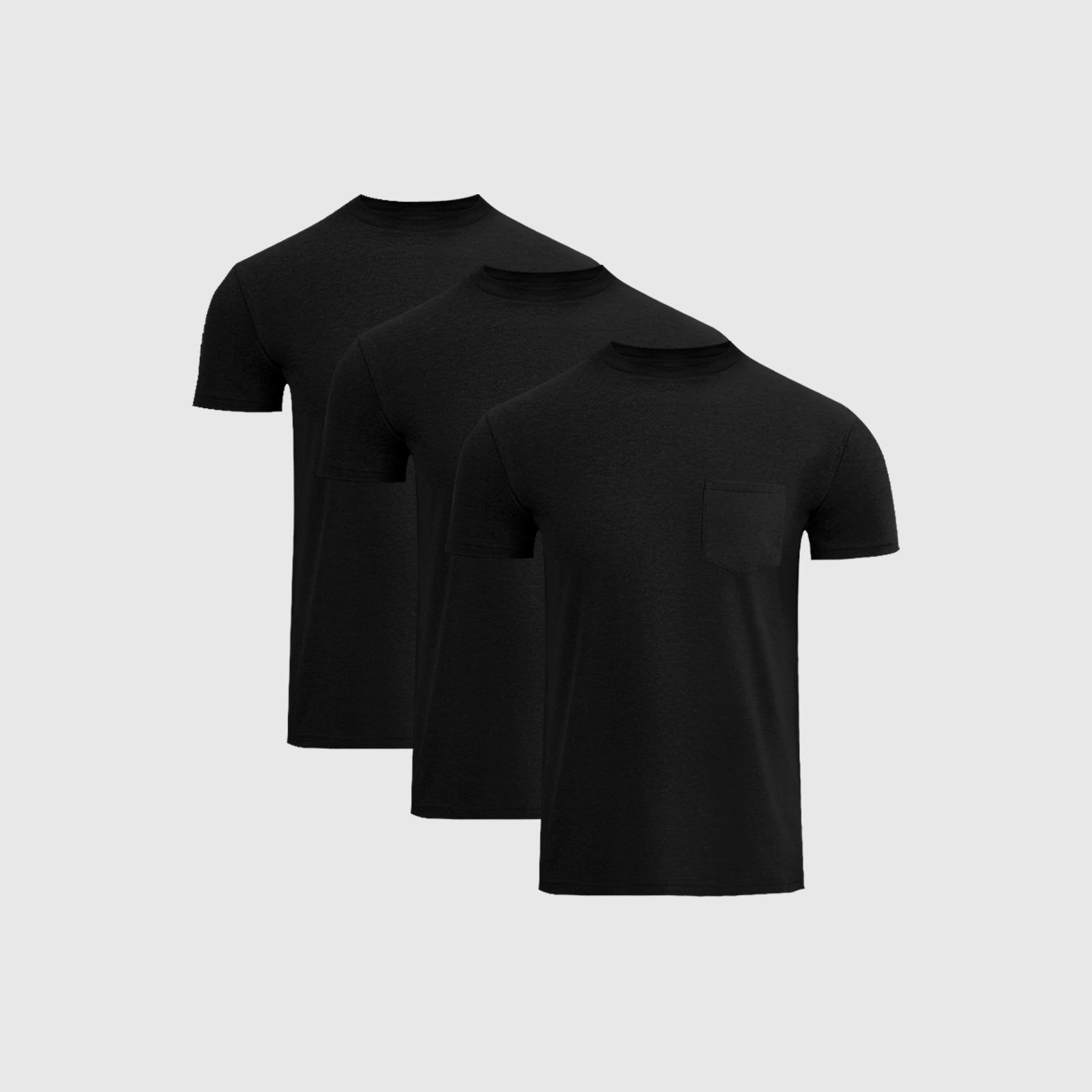 Load image into Gallery viewer, All Black Pocket Crew 3-Pack
