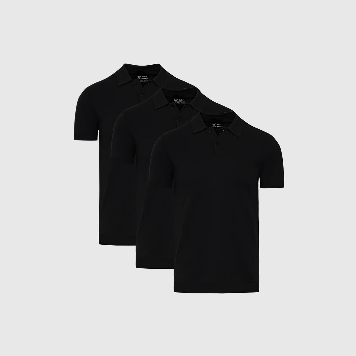 All Black Dress Polo Short Sleeve 3-Pack