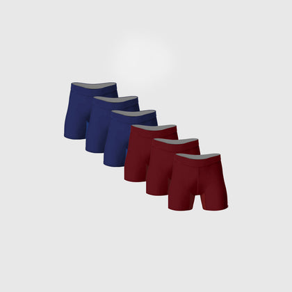 Built Anti-Chafe Bamboo Boxer Briefs 6-Pack