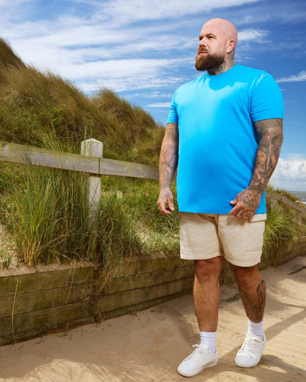 Ibiza Blue Crew Neck T-Shirt