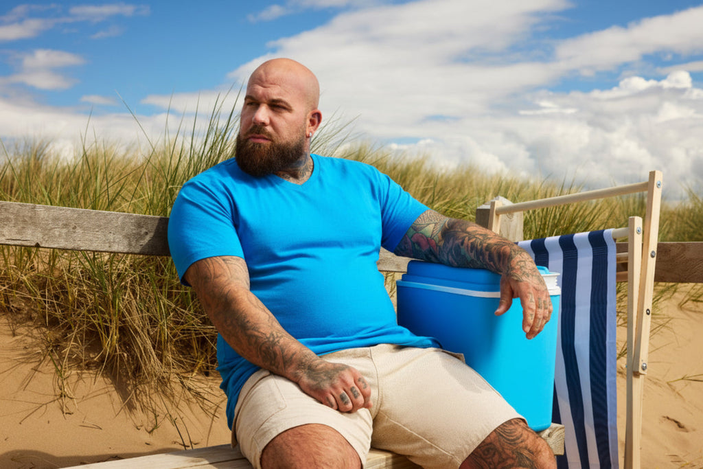 Ibiza Blue V-Neck T-Shirt