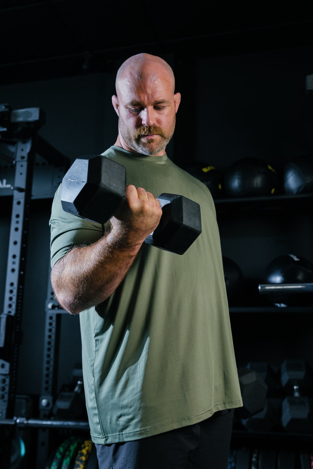 Khaki Active Crew Neck T-Shirt