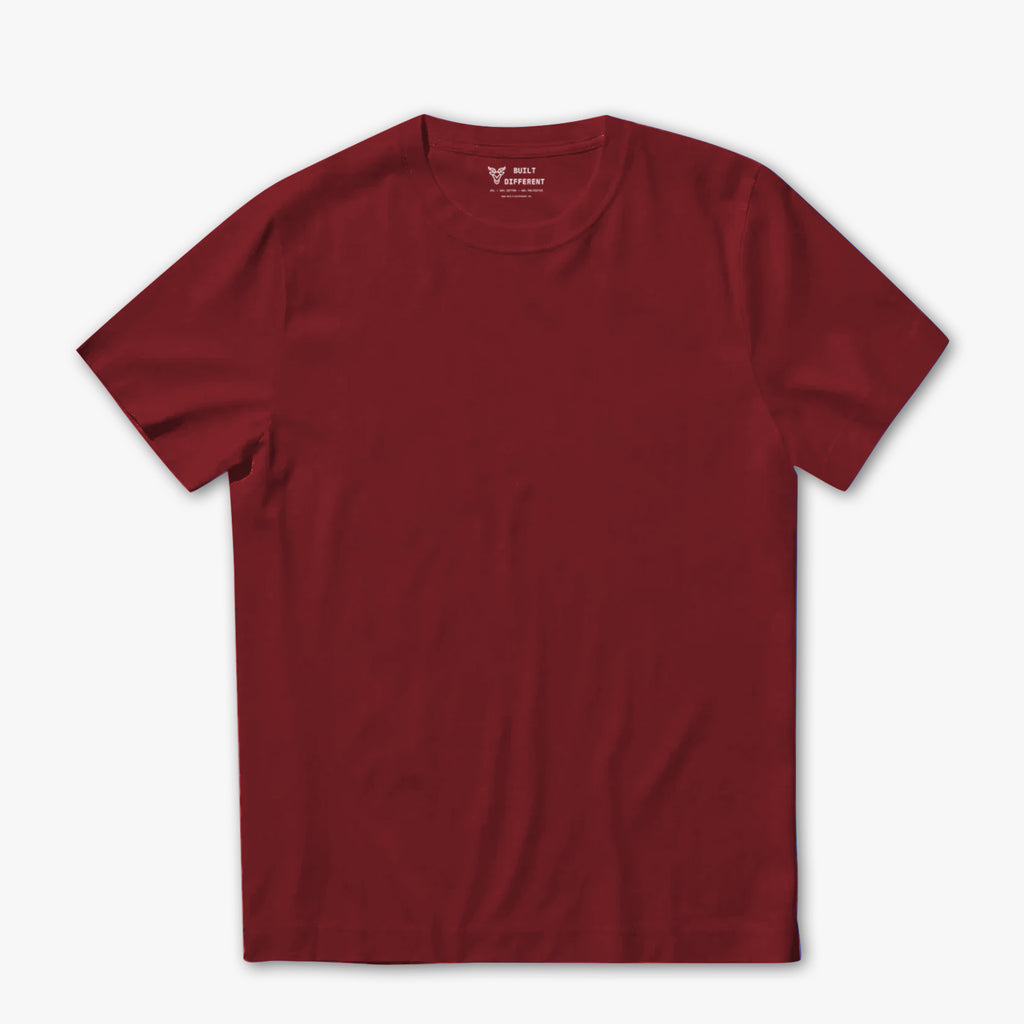 Burgundy Crew Neck T-Shirt