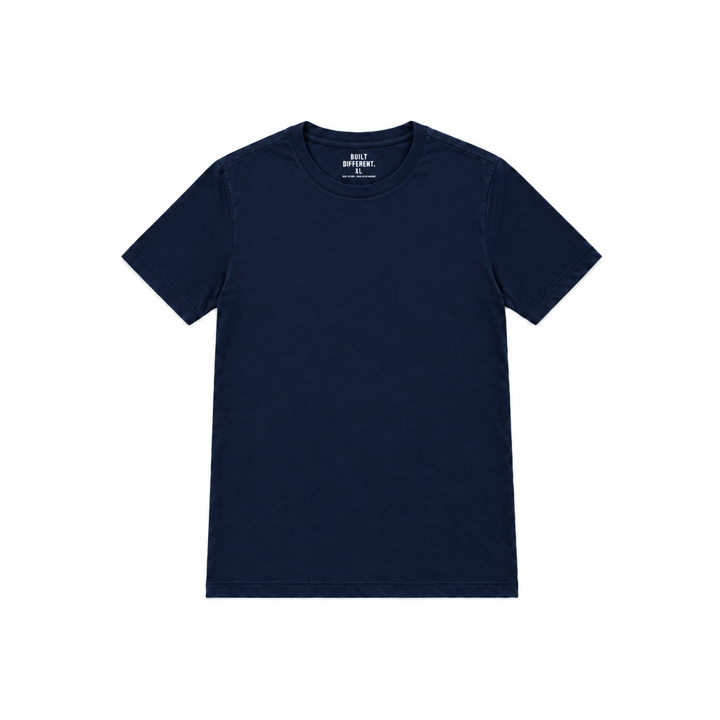 Deep Blue Crew Neck T-Shirt