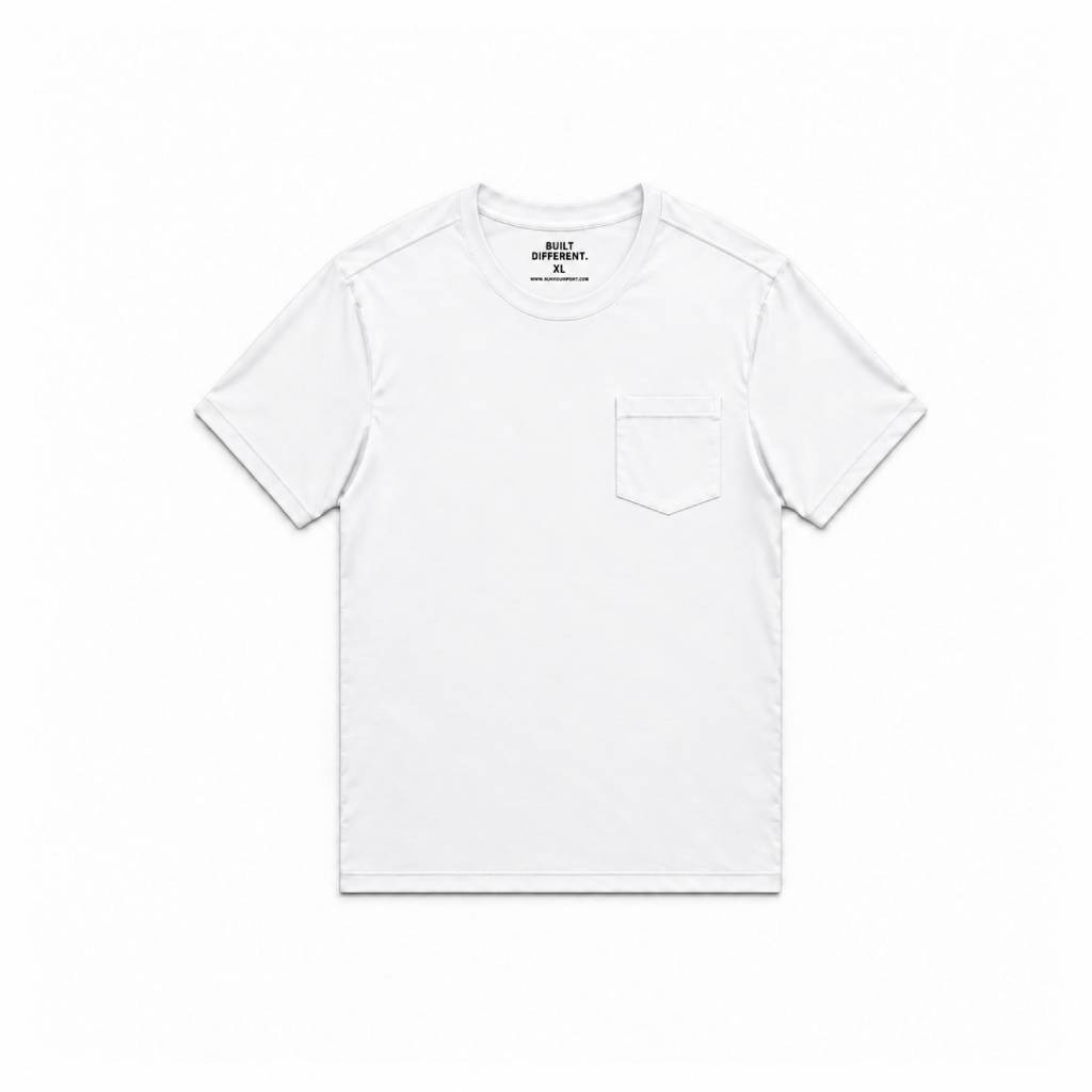 Load image into Gallery viewer, White Pocket Crew Neck T-Shirt

