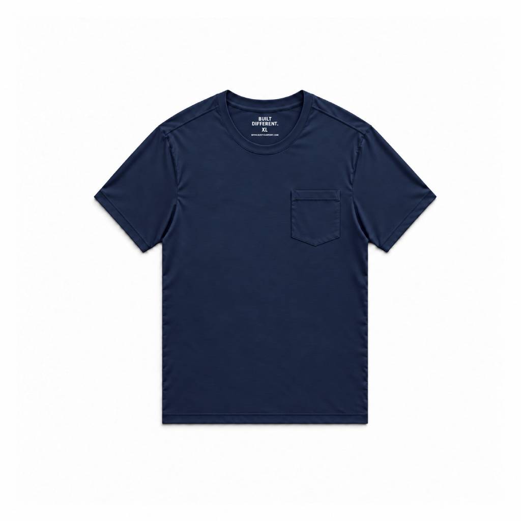 Navy Pocket Crew Neck T-Shirt