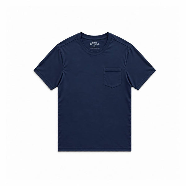 Navy Pocket Crew Neck T-Shirt