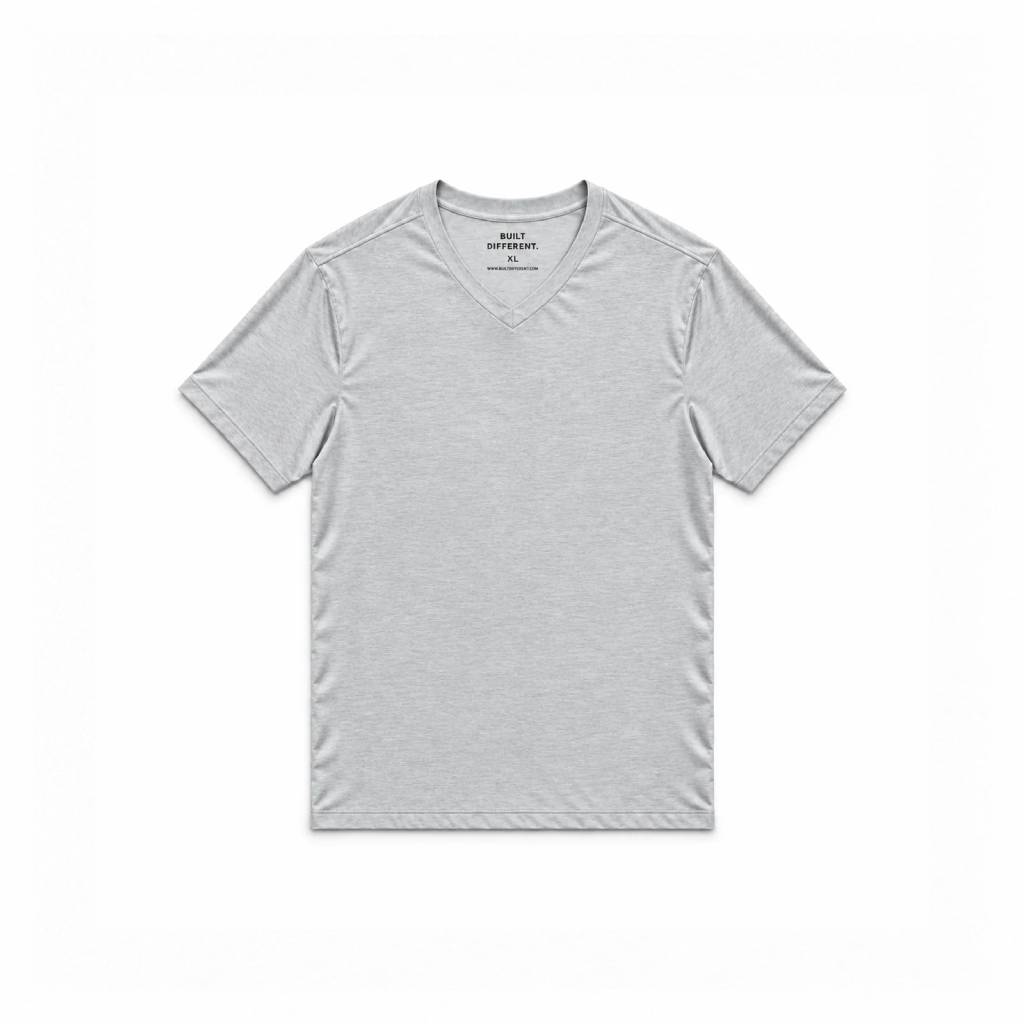 Load image into Gallery viewer, Heather Grey V-Neck T-Shirt
