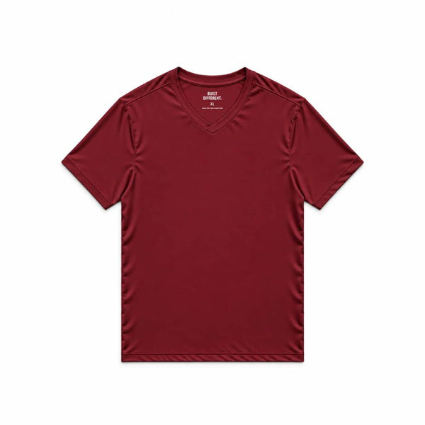 Burgundy V-Neck T-Shirt