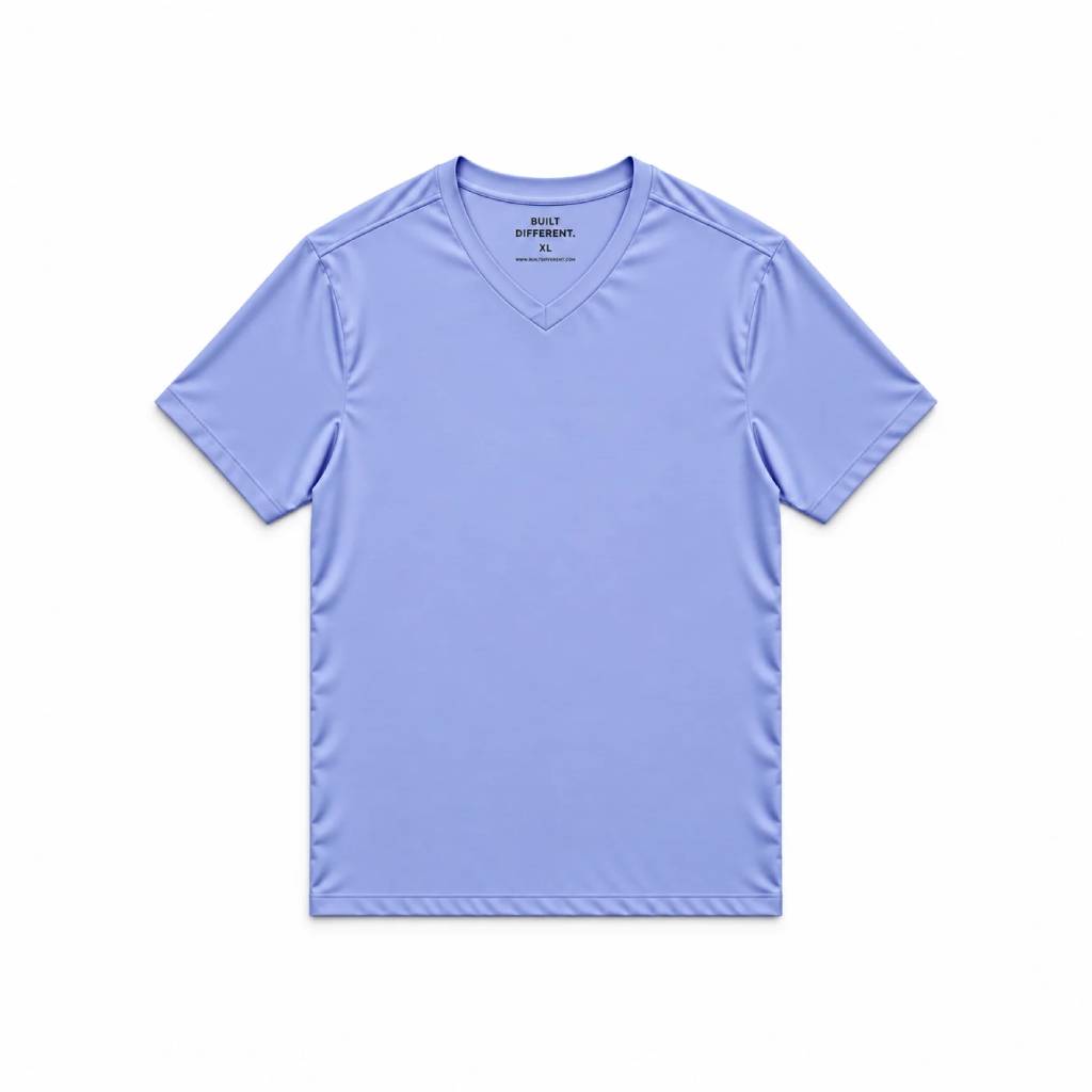 Steel Blue V-Neck T-Shirt