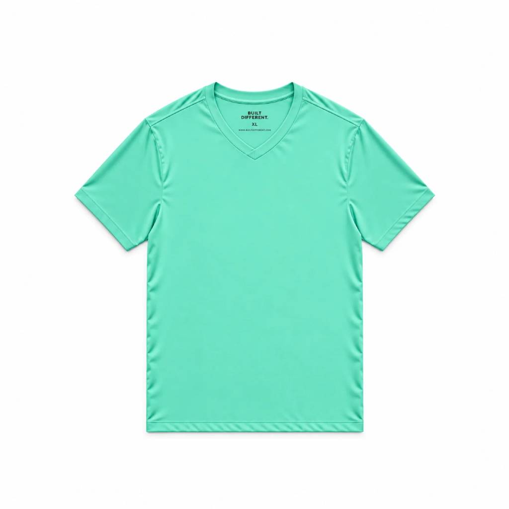 Aqua V-Neck T-Shirt
