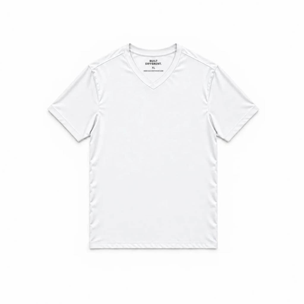 Load image into Gallery viewer, White V-Neck T-Shirt

