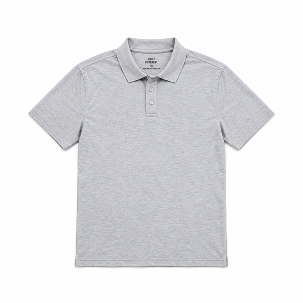 Tall Heather Grey Polo Shirt