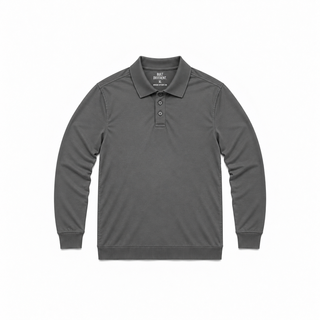 Carbon Dress Long Sleeve Polo Shirt