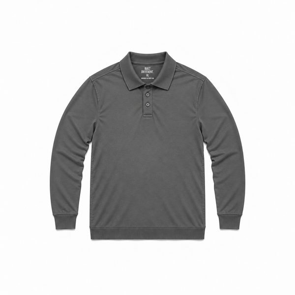Carbon Dress Long Sleeve Polo Shirt