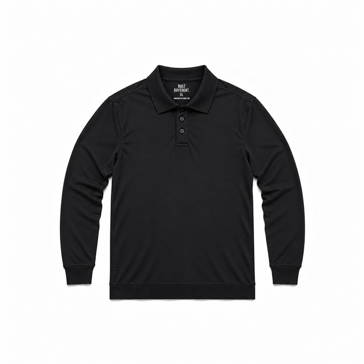 Black Dress Long Sleeve Polo Shirt