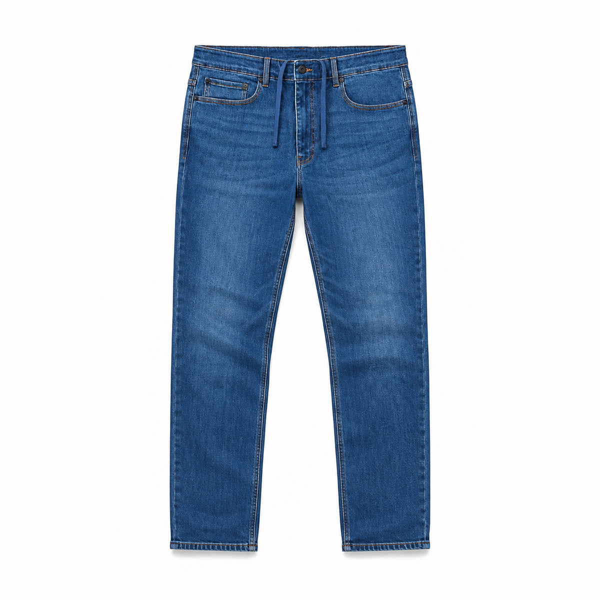 Blue Pull-On Athletic Taper Jeans