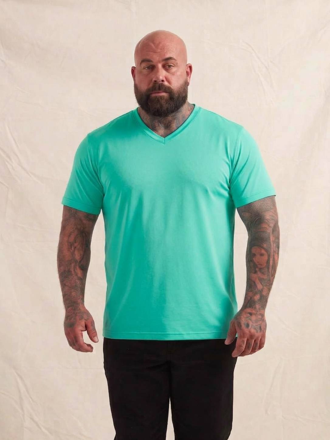 Aqua V-Neck T-Shirt