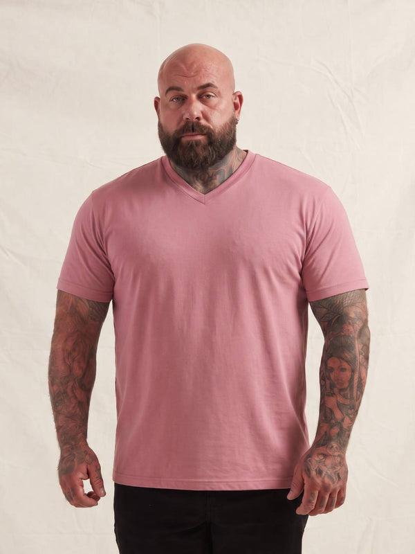 Dusty Rose V-Neck T-Shirt
