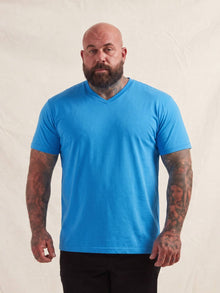 Ibiza Blue V-Neck T-Shirt
