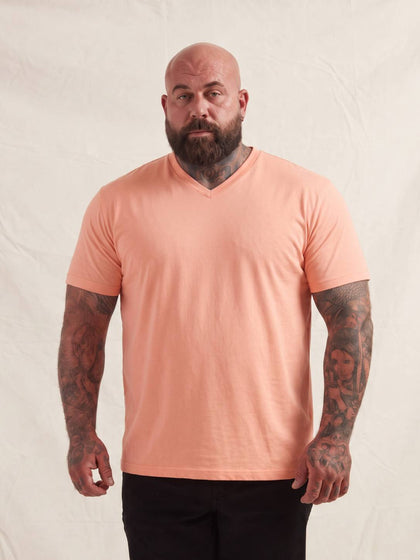Peach V-Neck T-Shirt