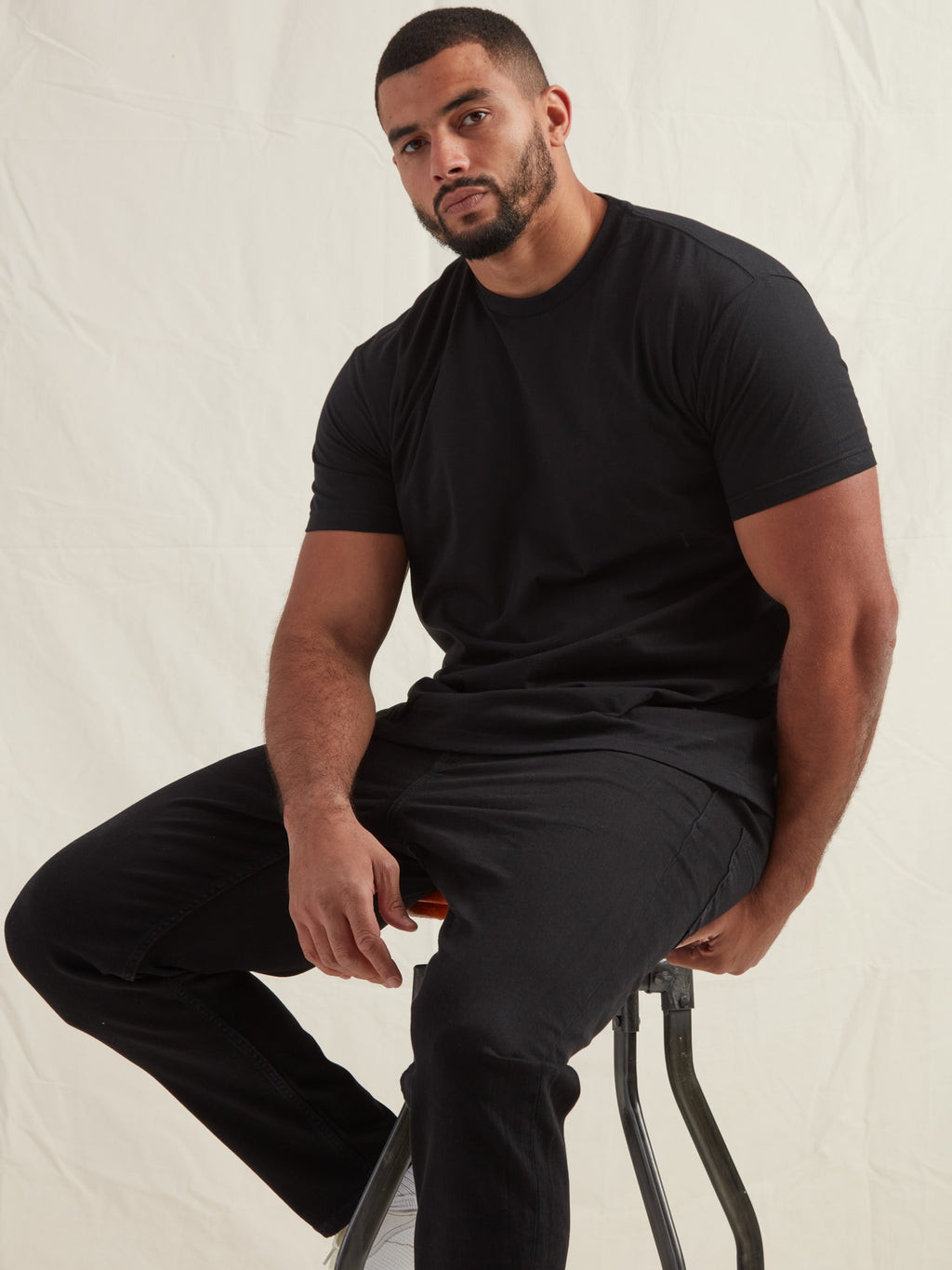 Tall Black Crew Neck T-Shirt