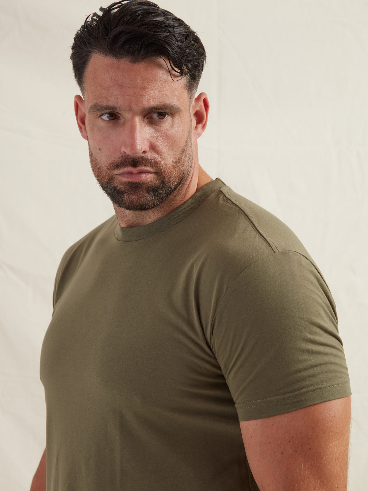 Khaki Crew Neck T-Shirt
