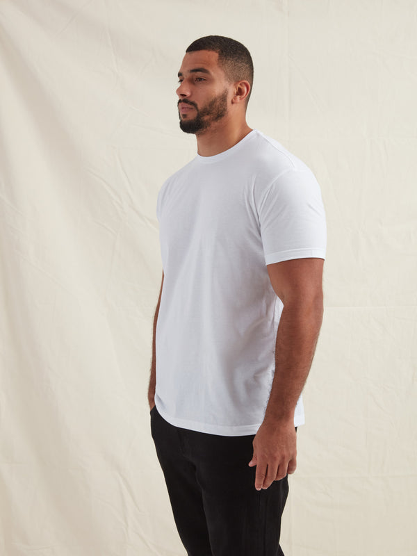 Tall White Crew Neck T-Shirt