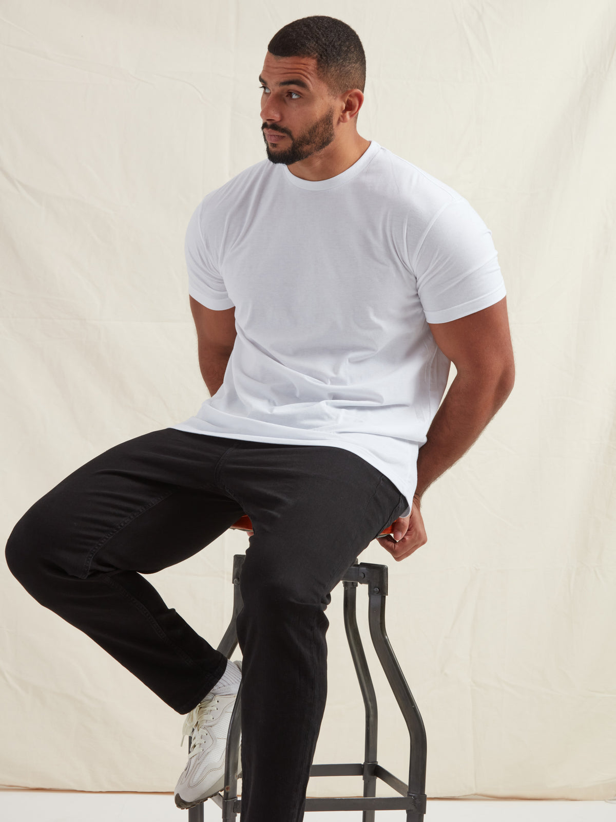 Tall White Crew Neck T-Shirt