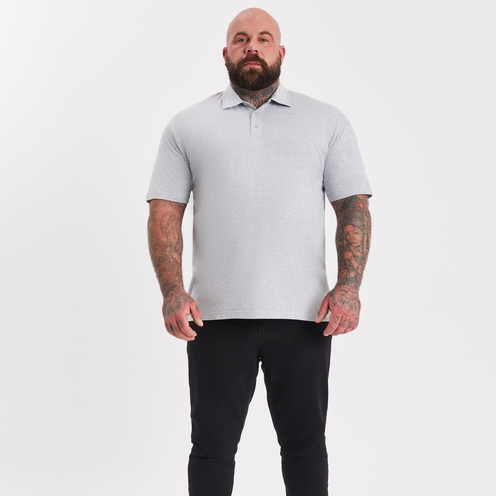 Load image into Gallery viewer, Heather Grey Polo
