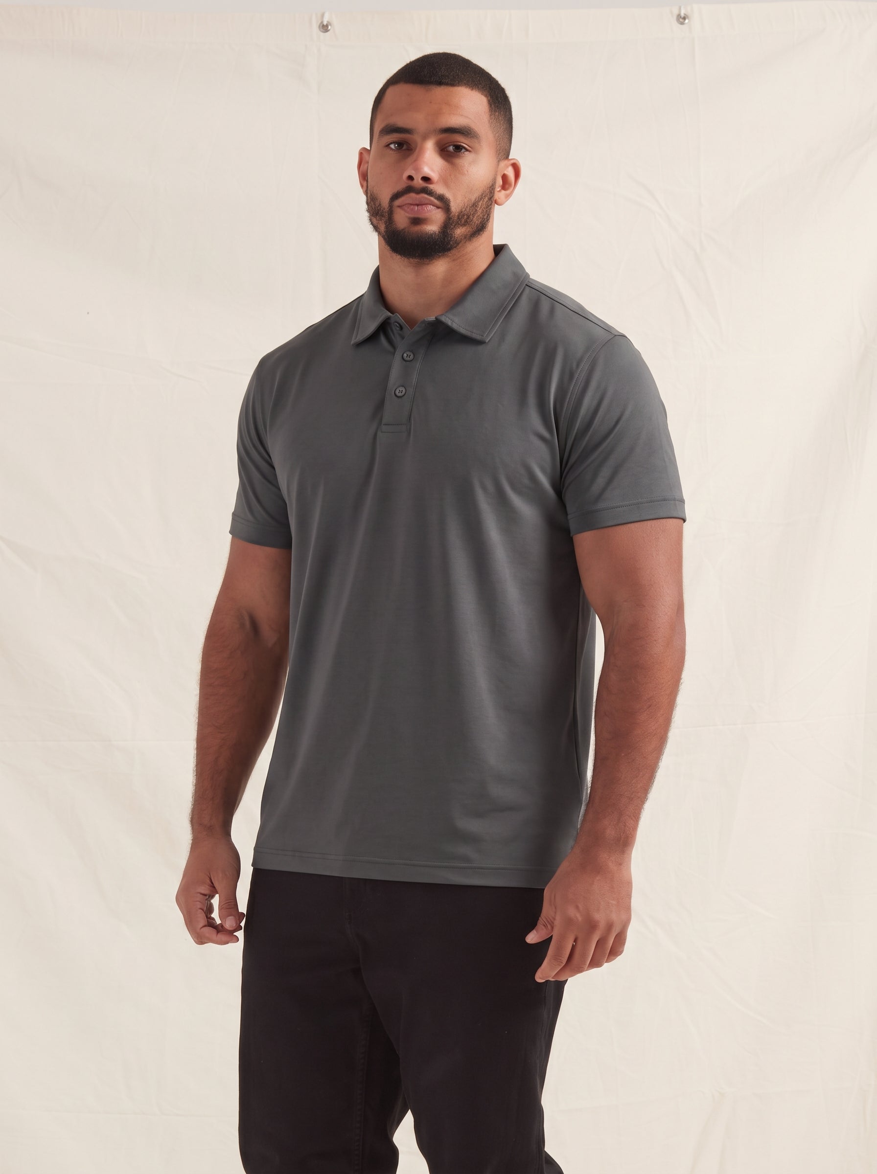 Load image into Gallery viewer, Tall Carbon Polo Shirt
